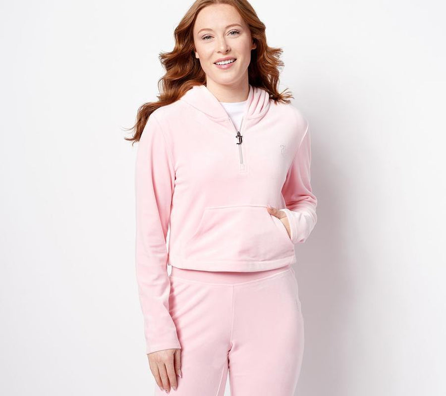 Indulge in Comfort with the Juicy Couture Luxe Velour Pullover Hoodie