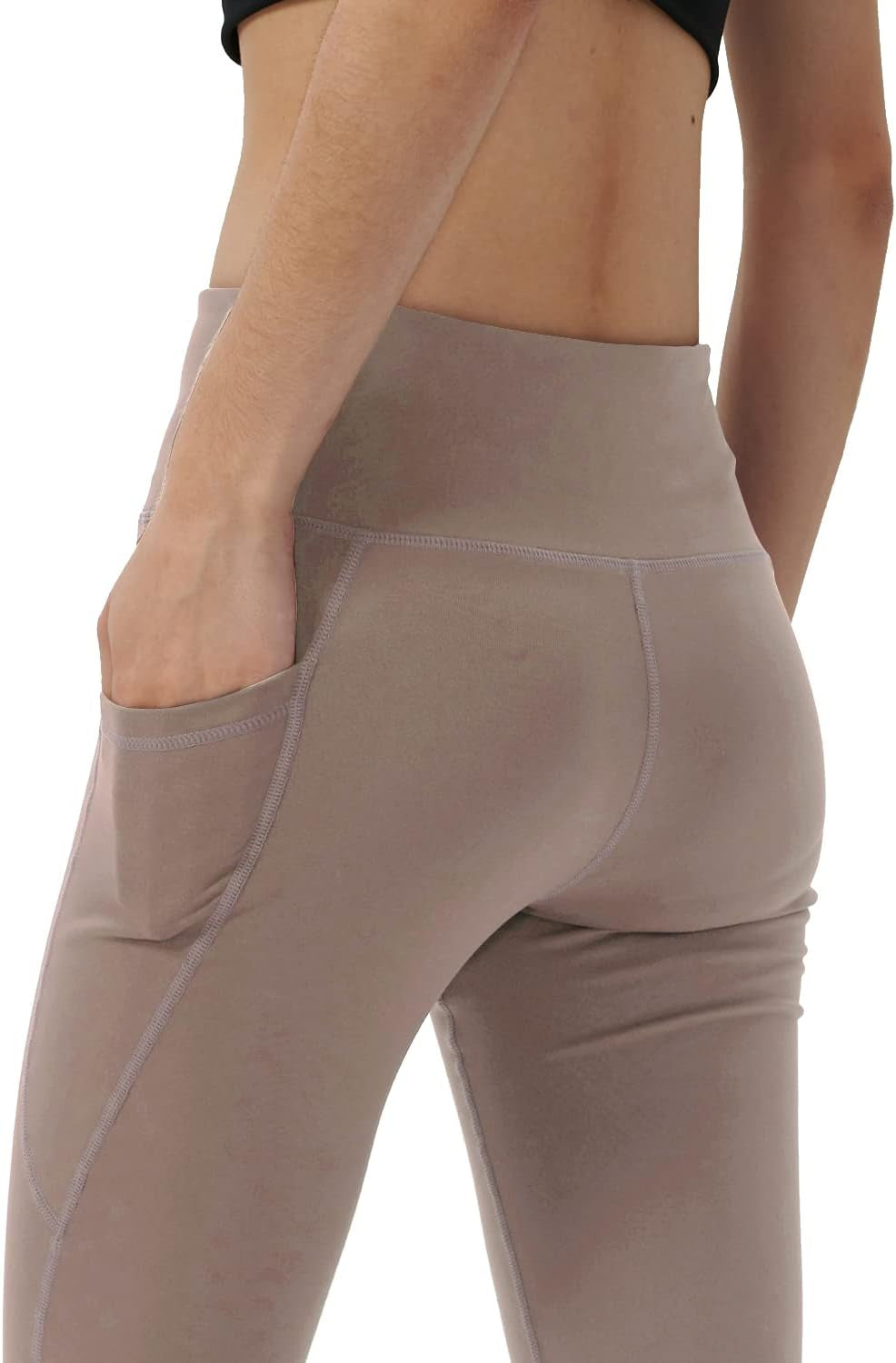 Women'S Bootleg Yoga Pants with Hidden Pockets Tummy Control Running Legging Long Bootcut