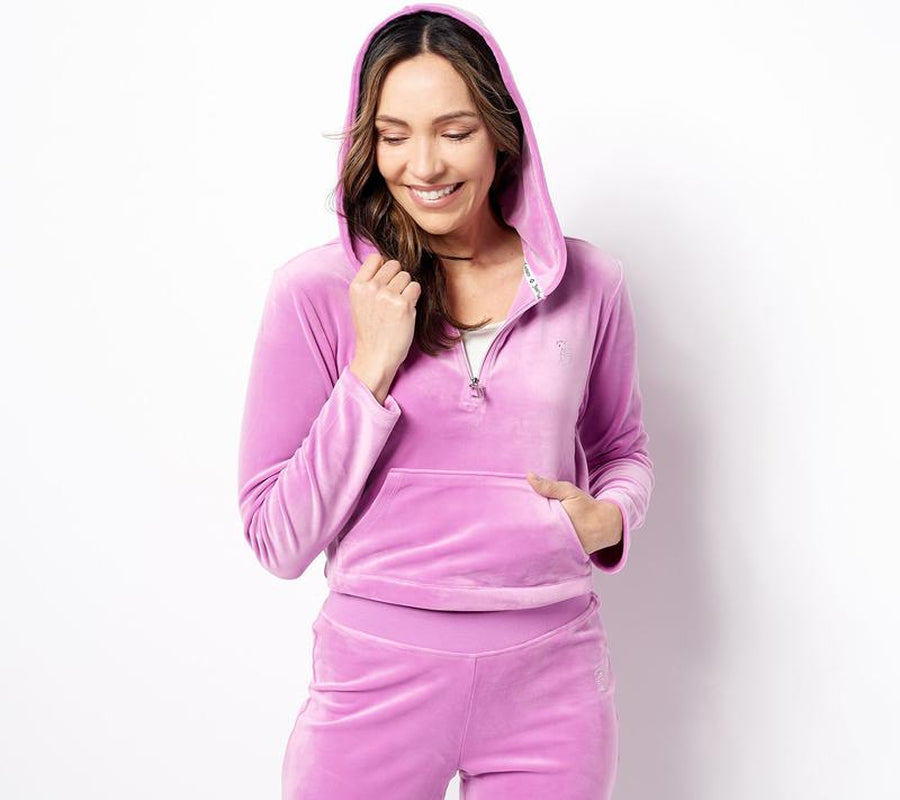 Indulge in Comfort with the Juicy Couture Luxe Velour Pullover Hoodie