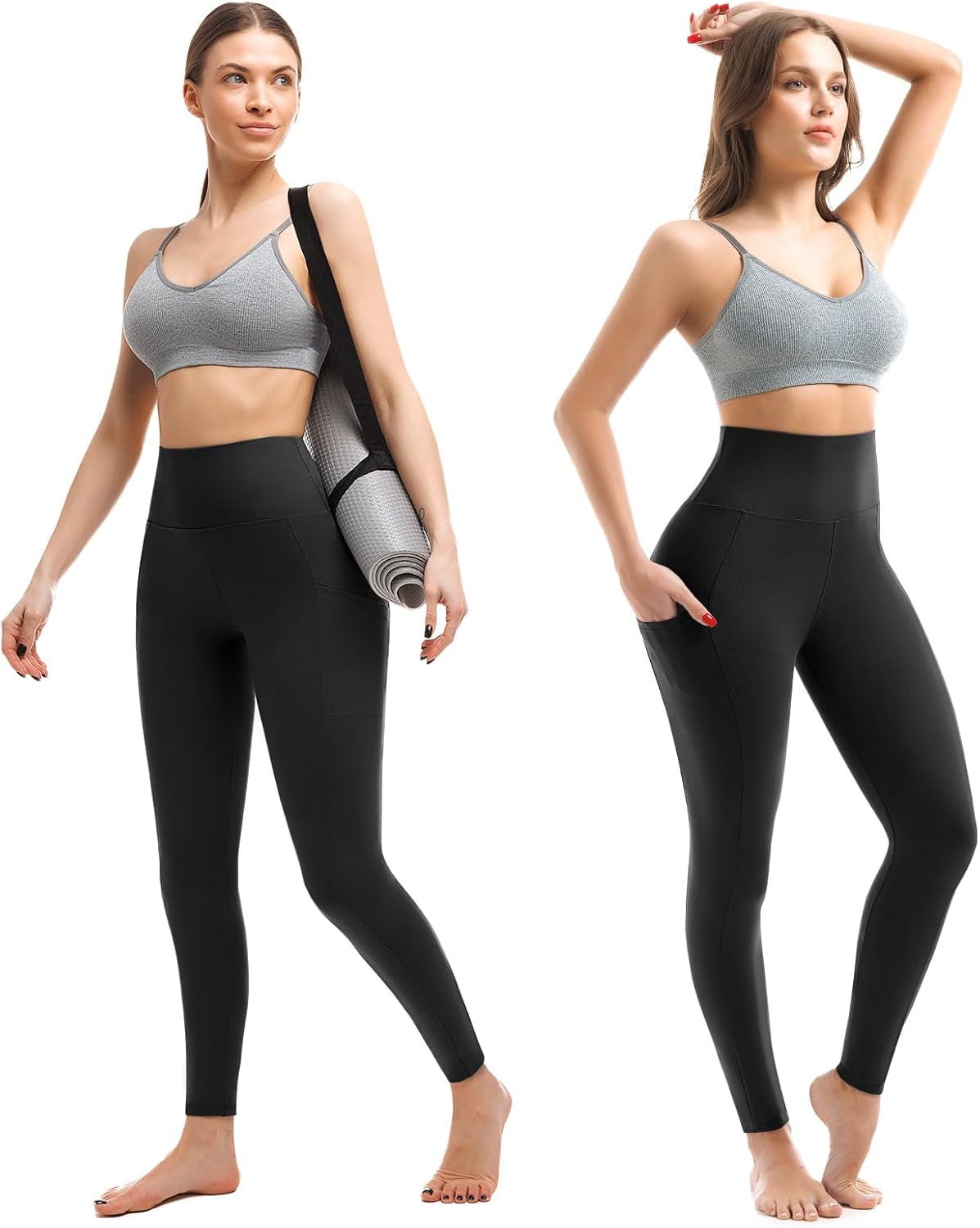 Flex & Grace MotionFlow Pocket Leggings | High-Waisted Gym & Yoga Leggings
