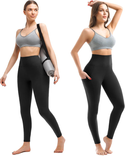 Flex & Grace MotionFlow Pocket Leggings | High-Waisted Gym & Yoga Leggings
