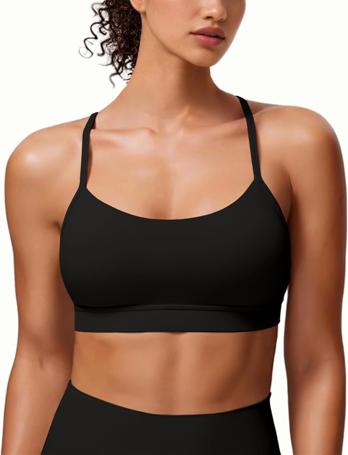 Flex & Grace Y-Back Yoga Sports Bra – Lightweight Low-Impact Support