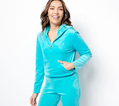 Indulge in Comfort with the Juicy Couture Luxe Velour Pullover Hoodie