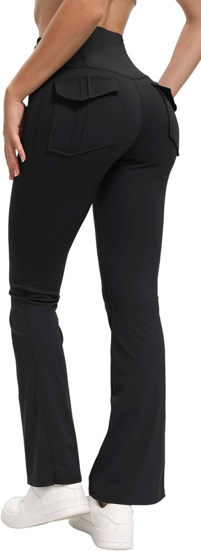 Flex & Grace MotionFlow Flare Leggings | High-Waisted Yoga Pants with Pockets
