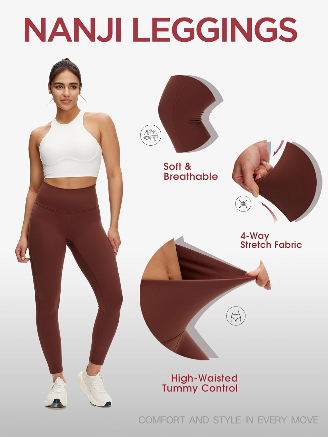 Flex & Grace SculptFit Pocket Leggings – High-Waisted Buttery Soft Yoga Leggings