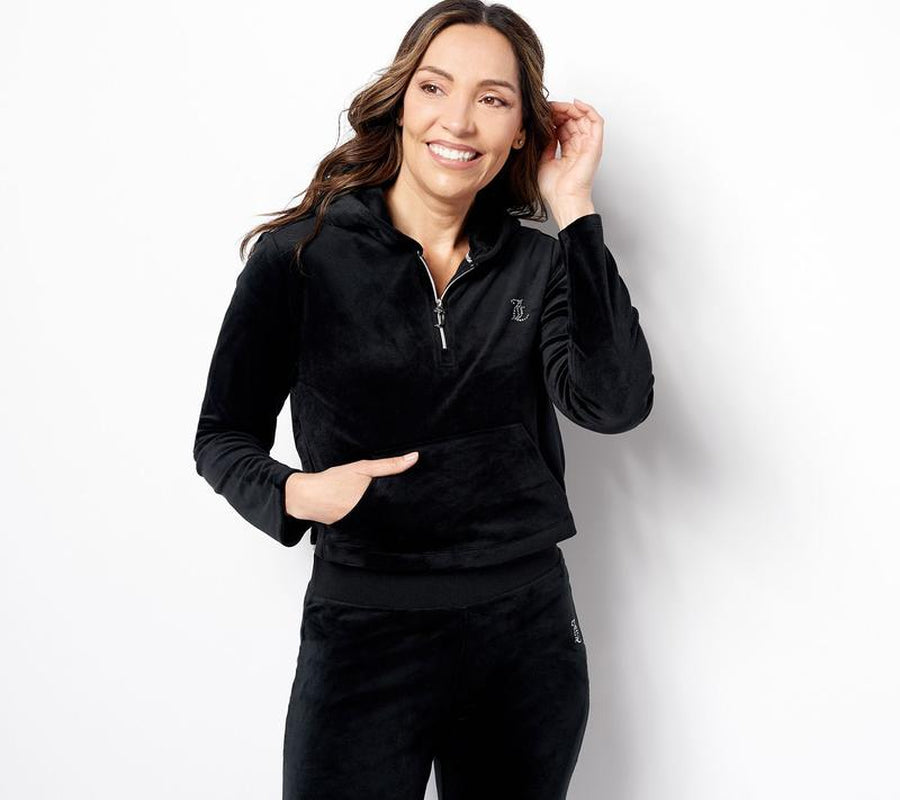 Indulge in Comfort with the Juicy Couture Luxe Velour Pullover Hoodie