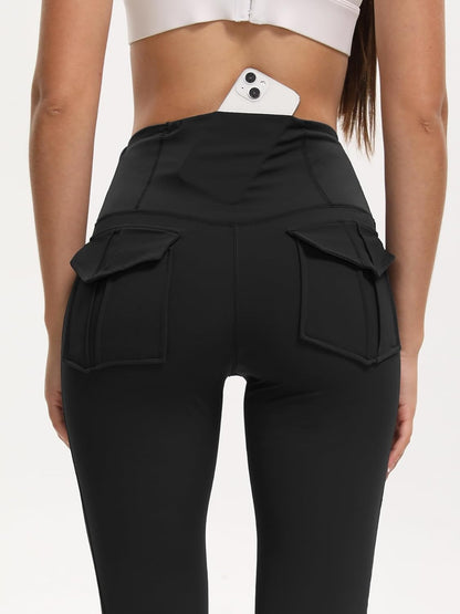 Flex & Grace MotionFlow Flare Leggings | High-Waisted Yoga Pants with Pockets