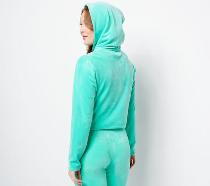 Indulge in Comfort with the Juicy Couture Luxe Velour Pullover Hoodie