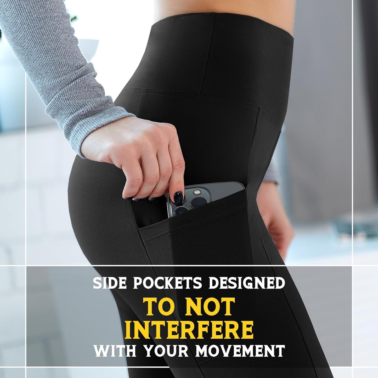 Flex & Grace MotionFlow Pocket Leggings | High-Waisted Gym & Yoga Leggings