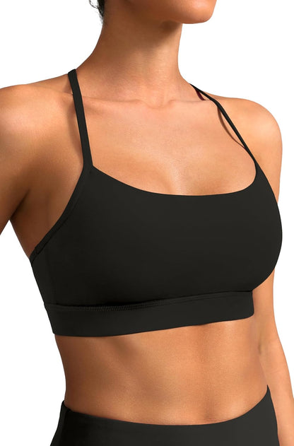 Flex & Grace Y-Back Yoga Sports Bra – Lightweight Low-Impact Support